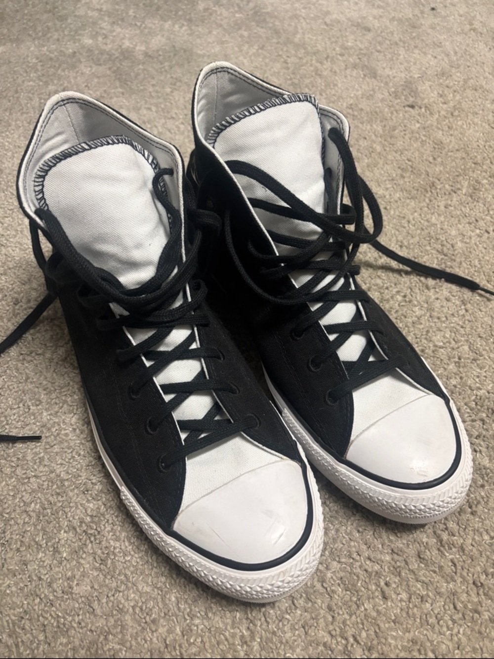 Worn once. Converse All-Star custom build yourself 1970 Chuck Taylor, size 12.